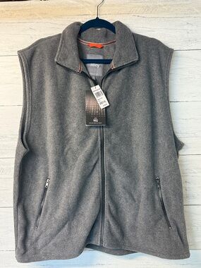 Nwt Men’s Gray Fleece Vest with Full Zipper by Tilley